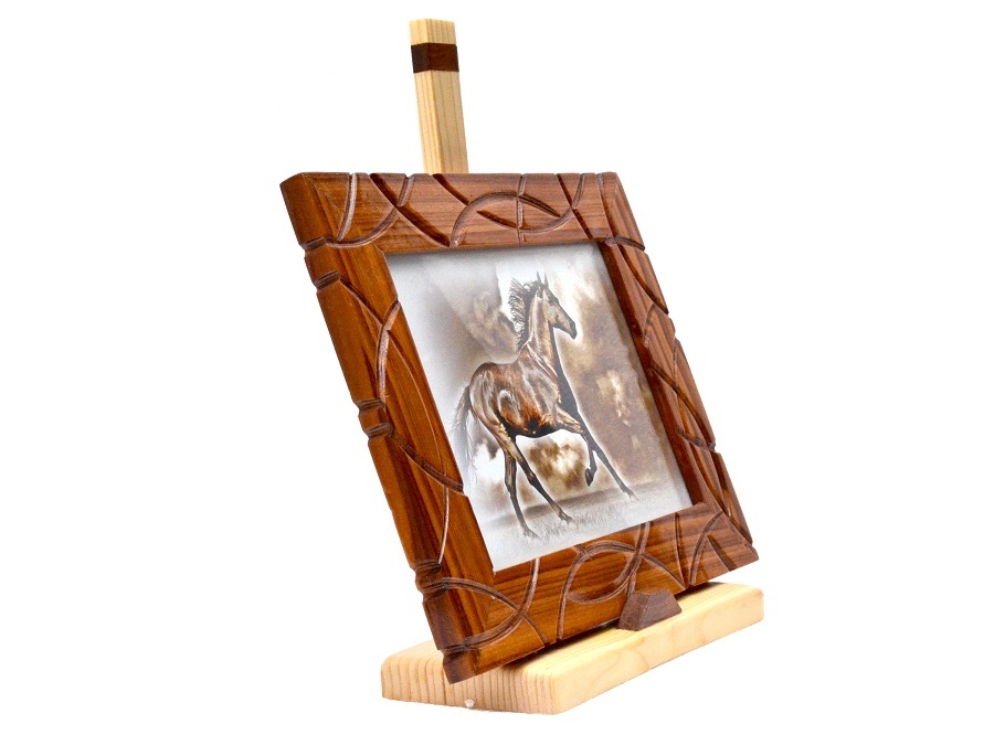 Handcrafted Wooden Photo Frame - 9x11 Inches Rectangle, Natural Brown Color | Elegant Design, Wall Mounting, Perfect For Family And Nursery Decor