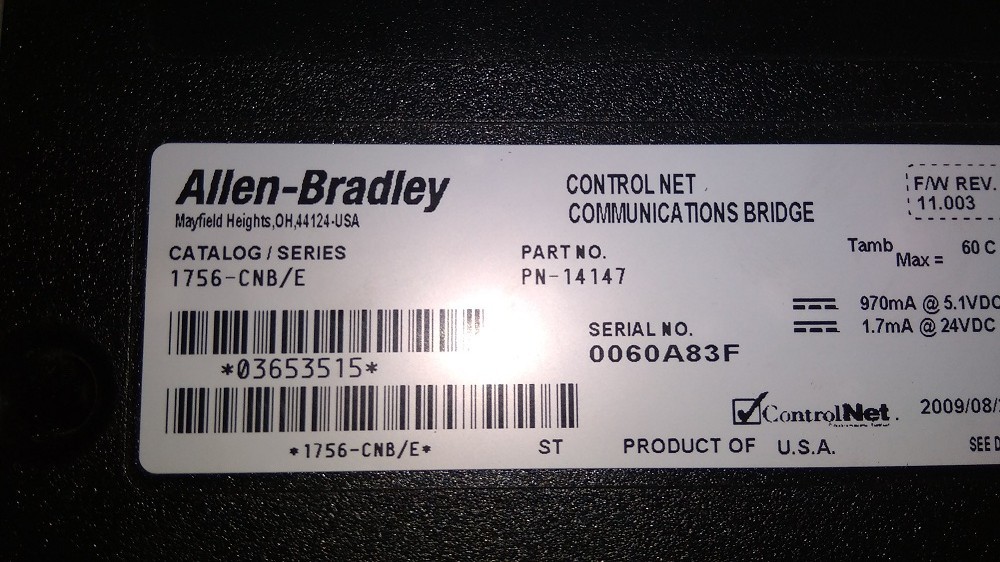 Allen Bradley Plc 1756-cnb/e