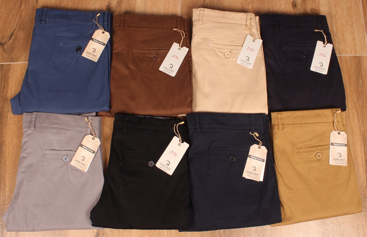 Solid Color Cotton Pant - Peach Cotton, Sizes 30 32 34 36 38, Colors: 8 Options | Features: Zipper Fly, Slim Fit, 4 Pockets, Ideal For Men