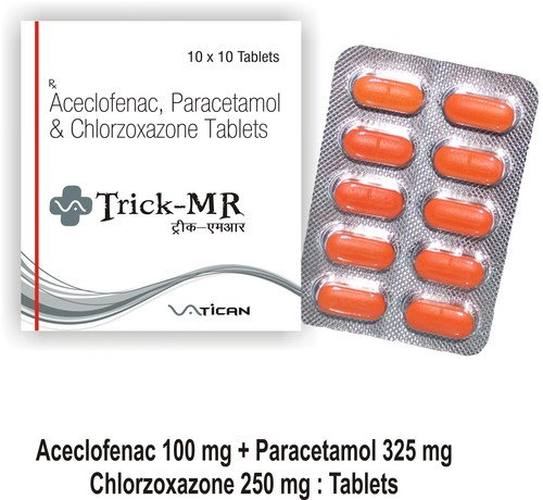TRICK-MR Tablet - Aceclofenac + Paracetamol + Chlorzoxazone | Arthritis Aid for Joint Pain & Muscle Relaxation