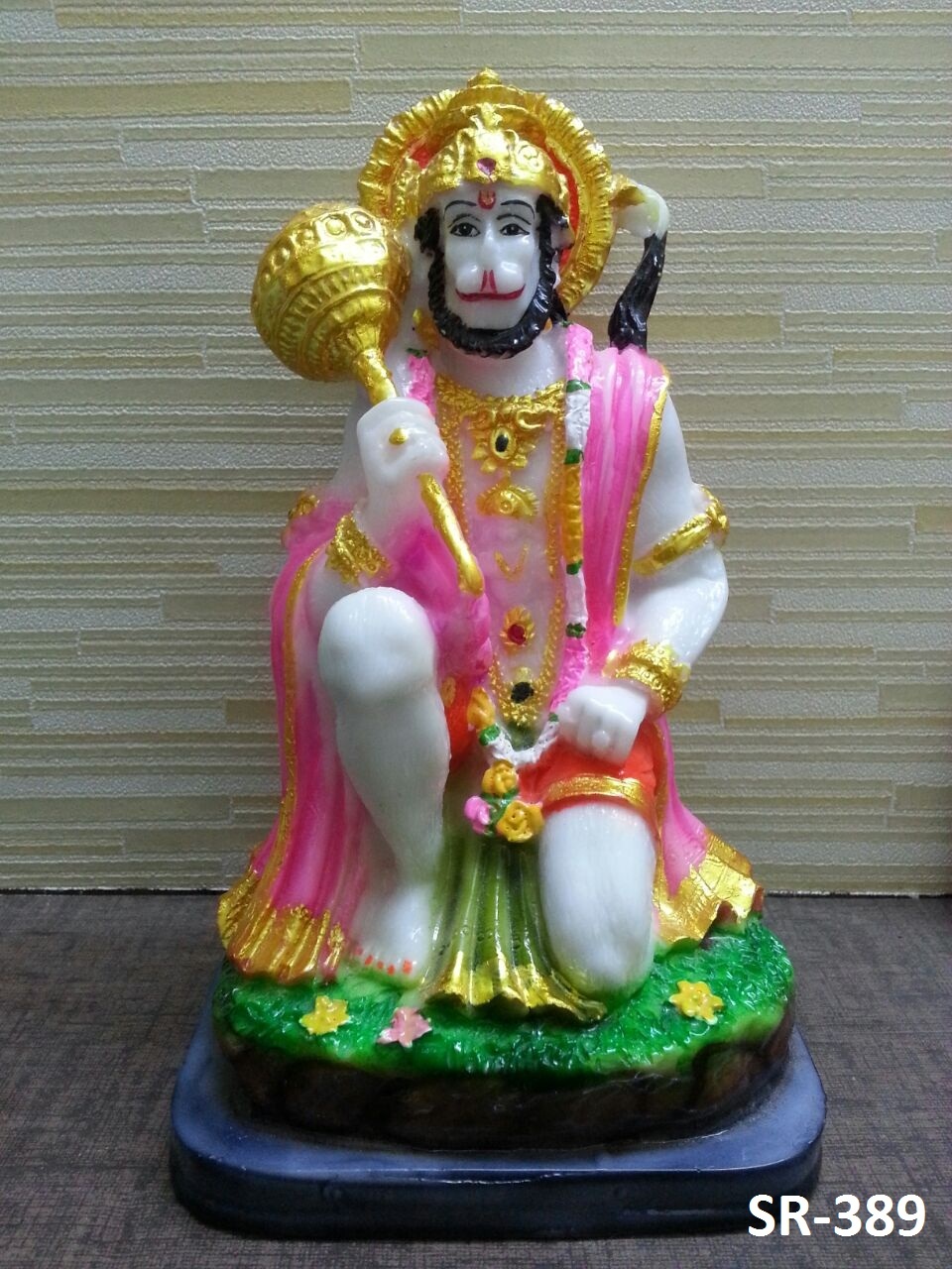 Hanuman Statue - Handcrafted Resin, 12 Inches Tall, Vibrant Colors, Intricate Detailing, Spiritual Decor