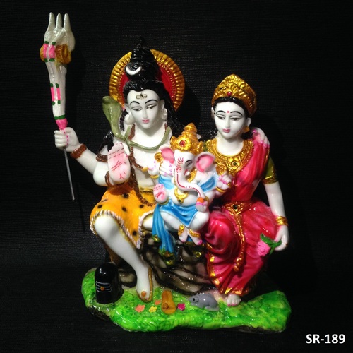 Shiv Parvati Statue - Handcrafted Polyresin, 12 inches Tall, Intricate Detailing - Spiritual Home Décor, Ideal for Blessings and Meditation