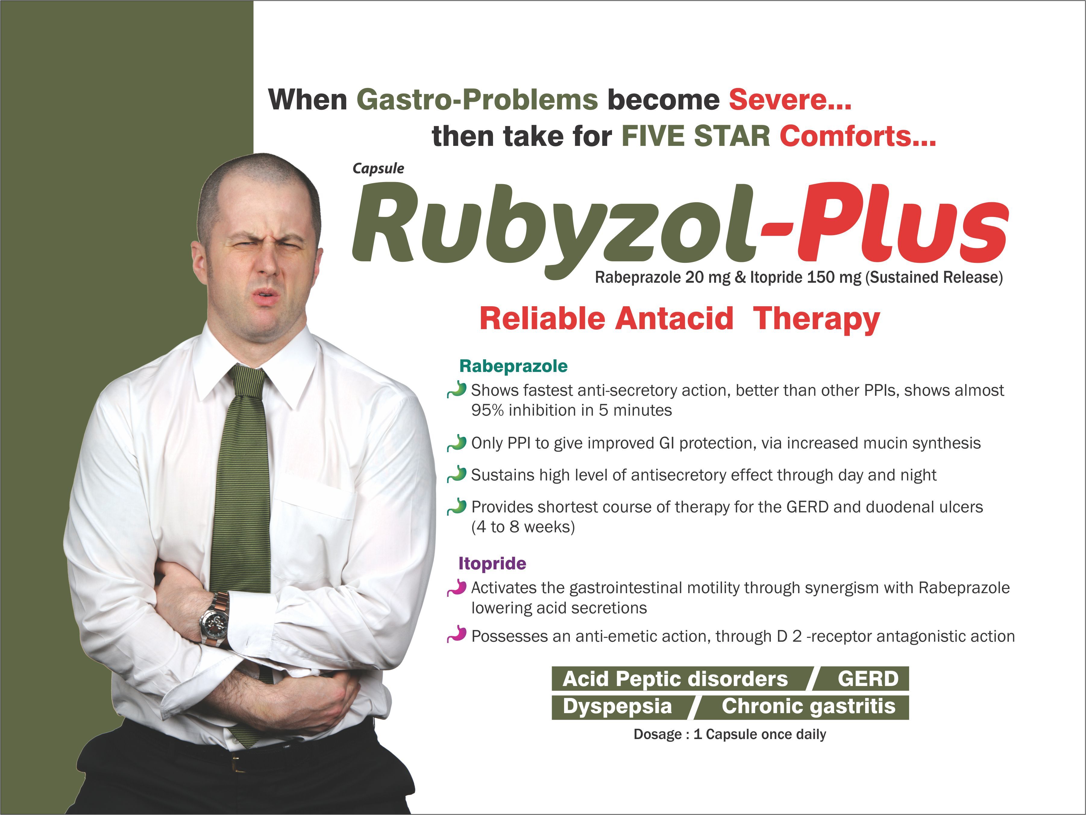 Rabeprazole & Itopride Tablets - Uses Benefits & Best Price