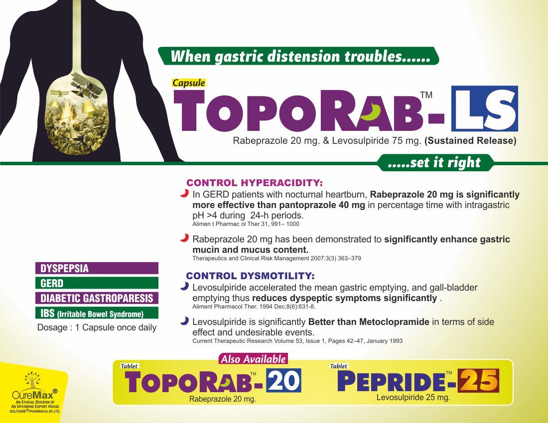 Rabeprazole 20 Mg & Levosulpiride 75 Mg Capsule General Medicines
