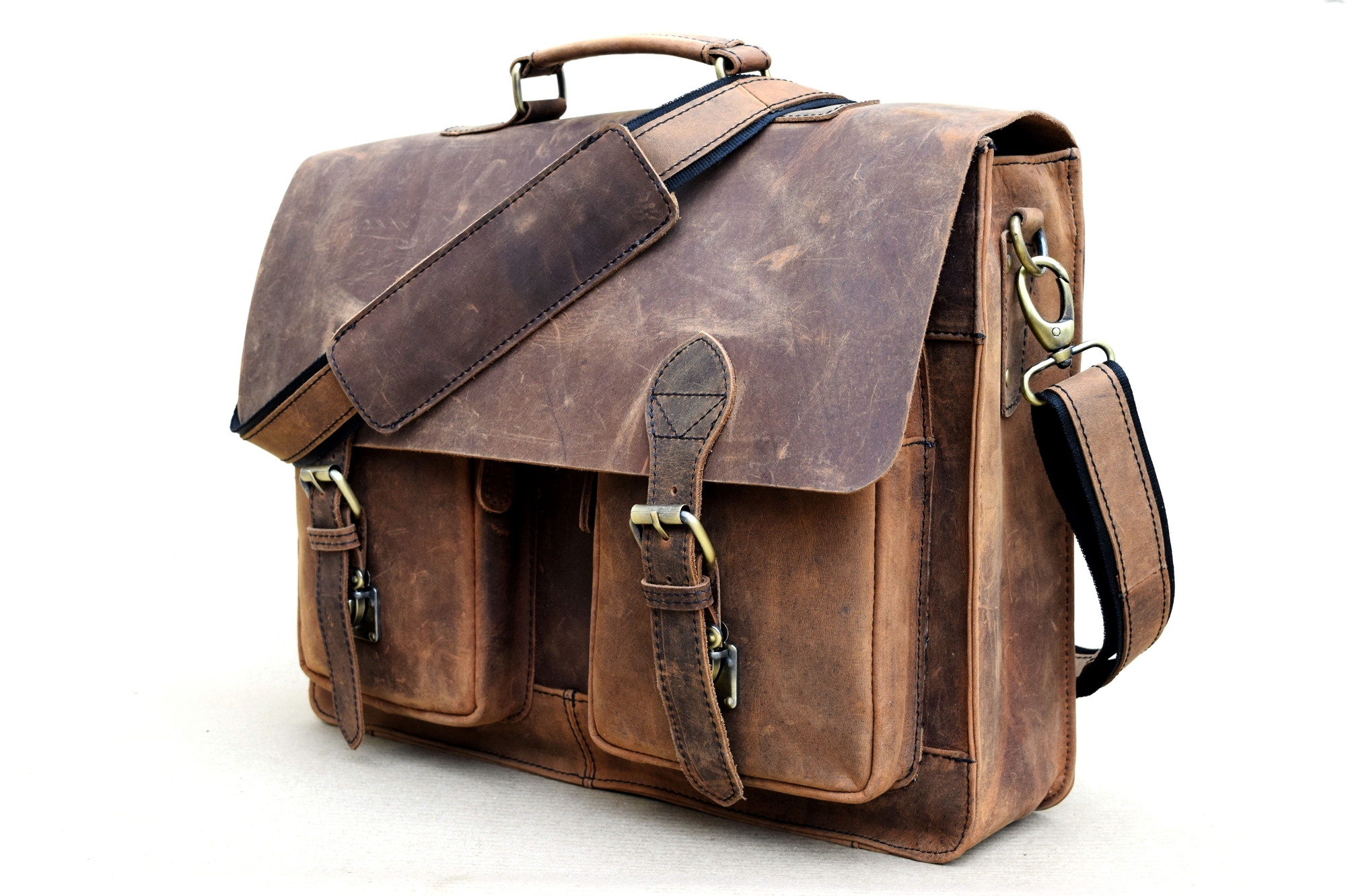 Brown Leather Laptop Bag