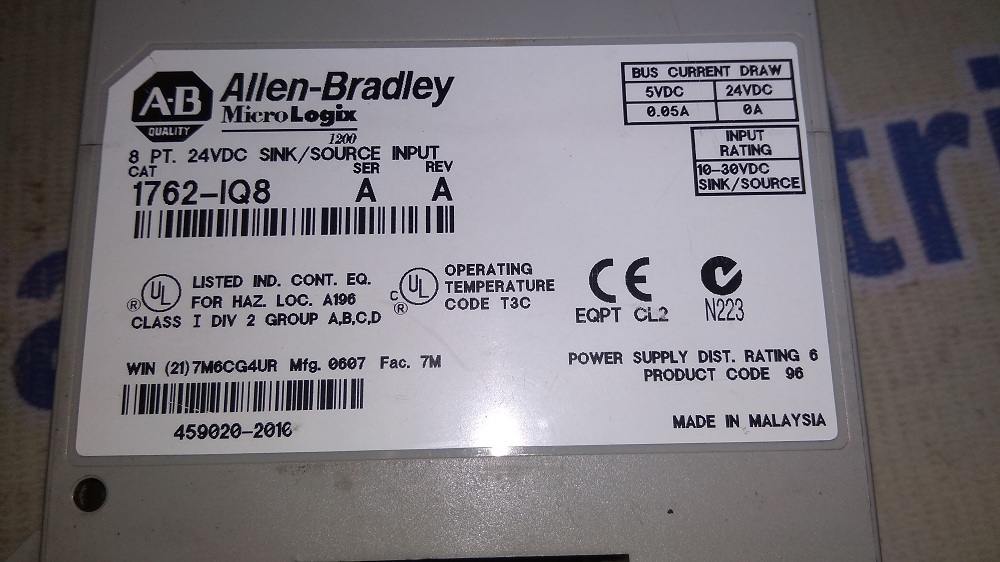 Allen Bradley Plc 1762-iq8 A A