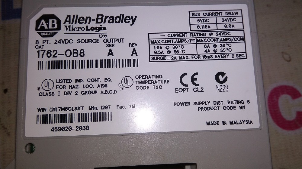 Allen Bradley Plc 1762-ob8 A A