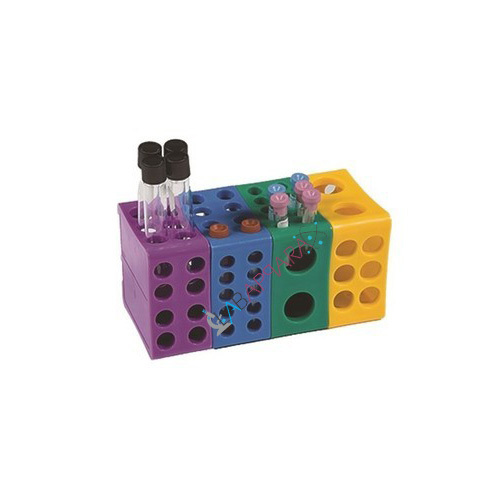 Rotatable Multi Rack - Autoclavable Polypropylene, Adjustable Four-Module Design for Test Tubes and Centrifuge Tubes