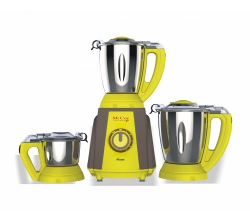 Electric Mixer Grinder - Metal & Plastic Build, 3 Jars, 220-380 Volt | Advanced Ventilation, Auto Cut Off Protection, Vibration Dampening Rubber Stoppers, 5-year Warranty