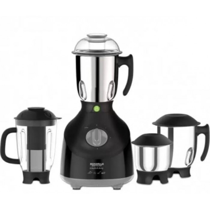 Electric Mixer Grinder - Metal & Plastic Build, 3 Jars, 220-380 Volt | Advanced Ventilation, Auto Cut Off Protection, Vibration Dampening Rubber Stoppers, 5-year Warranty