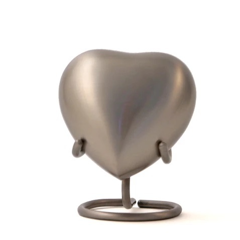 Classic Pewter Cremation Urn - 10.6x6.3 Inches | Quality Brass Metal, Religious Style, Silver Finish, Stunning Design