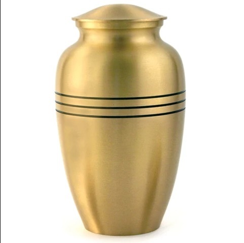 Classic Pewter Cremation Urn - 10.6x6.3 Inches | Quality Brass Metal, Religious Style, Silver Finish, Stunning Design