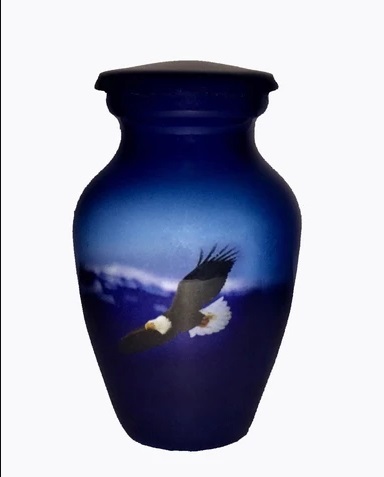 Blue New Eagle Cremation Urn
