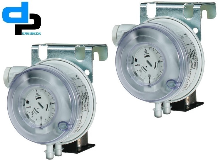 Huba Differential Pressure Switch Range 500 To 2000 Pac Dial Material: Glass