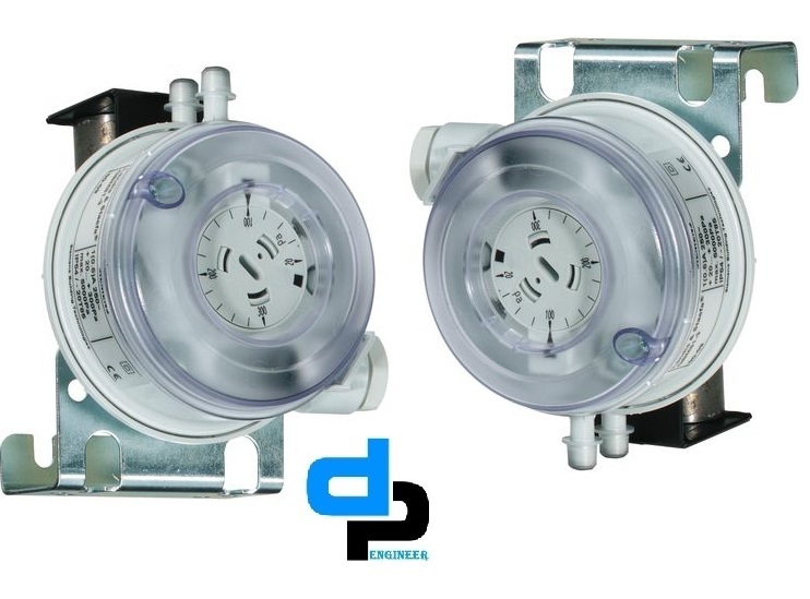 Huba Differential Pressure Switch Range 500 To 2000 Pac Dial Material: Glass