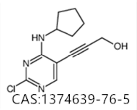 Palbociclib Intermediate 1374639-76-5 Chemical Name: 3-(2-chloro-4-(cyclopentylamino)pyrimidin-5-yl)prop-2-yn-1-ol