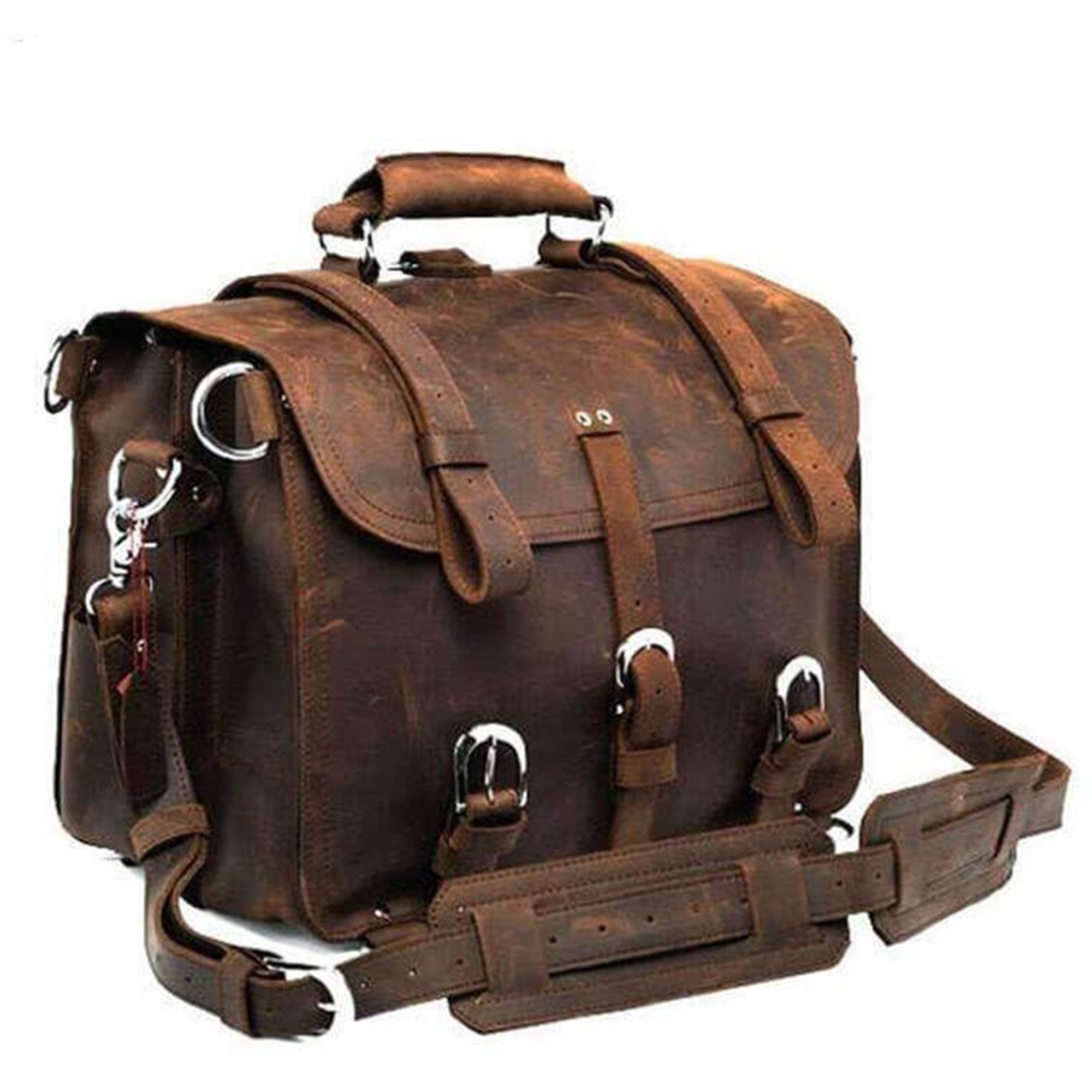 Brown Leather Messenger Bag