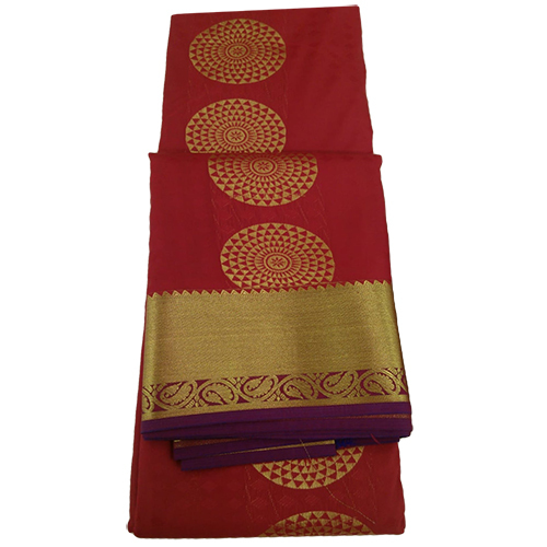 Kanchipuram Silk Sarees - 5.5 Meters Long, 1.2 Meters Wide | Rich Red with Gold and Purple Pallu, Luxurious Handwoven Quality