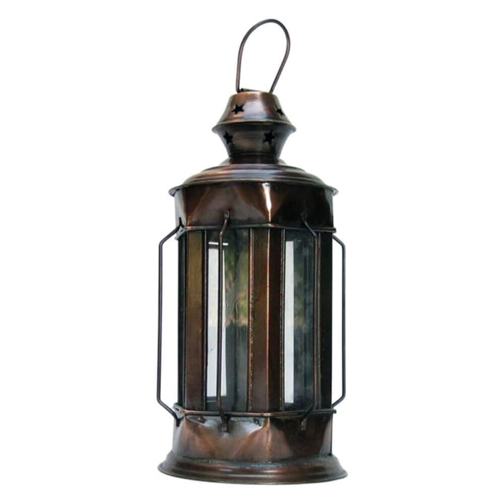 Antique Iron Candle Lantern 4 Sided