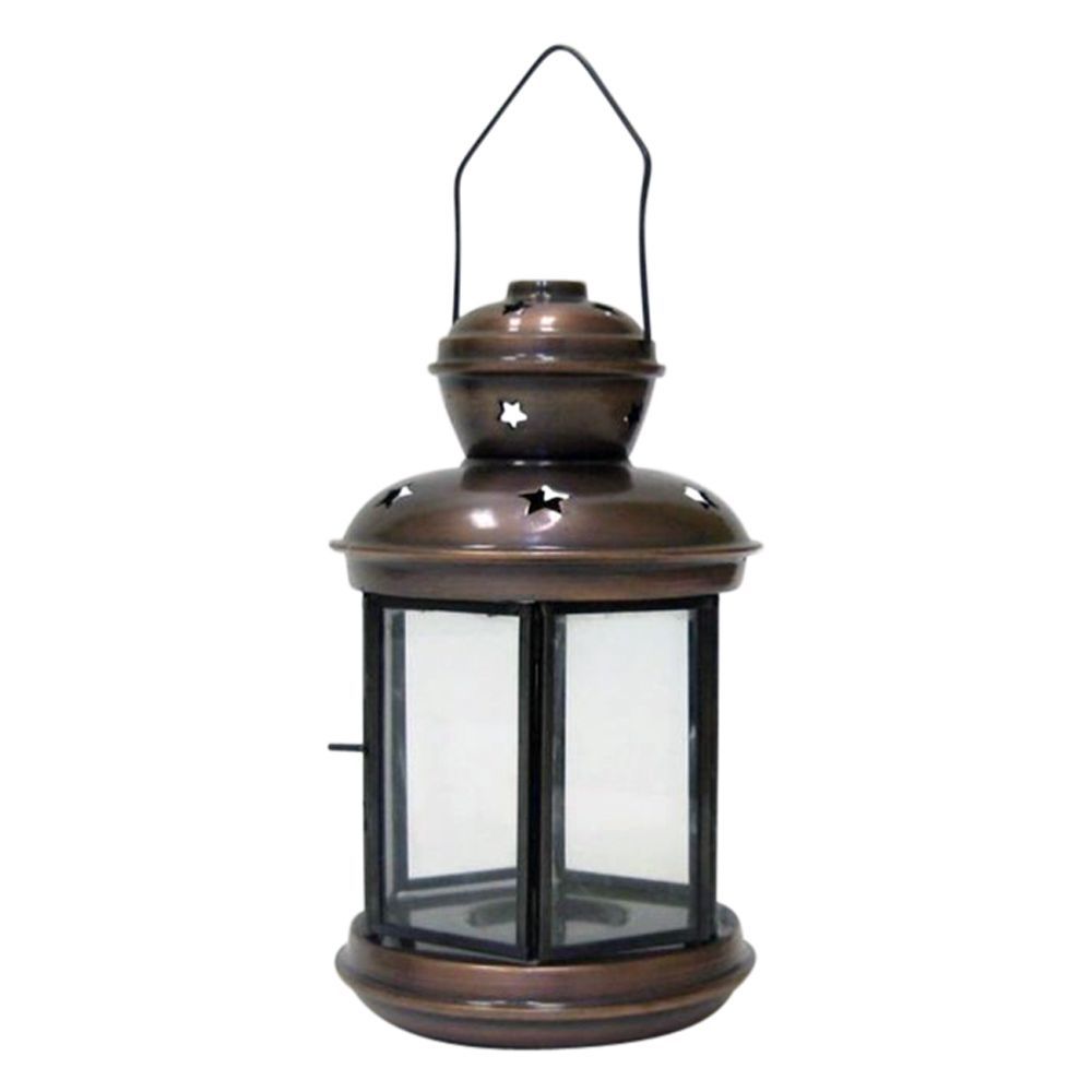 Antique Iron Candle Lantern 4 Sided