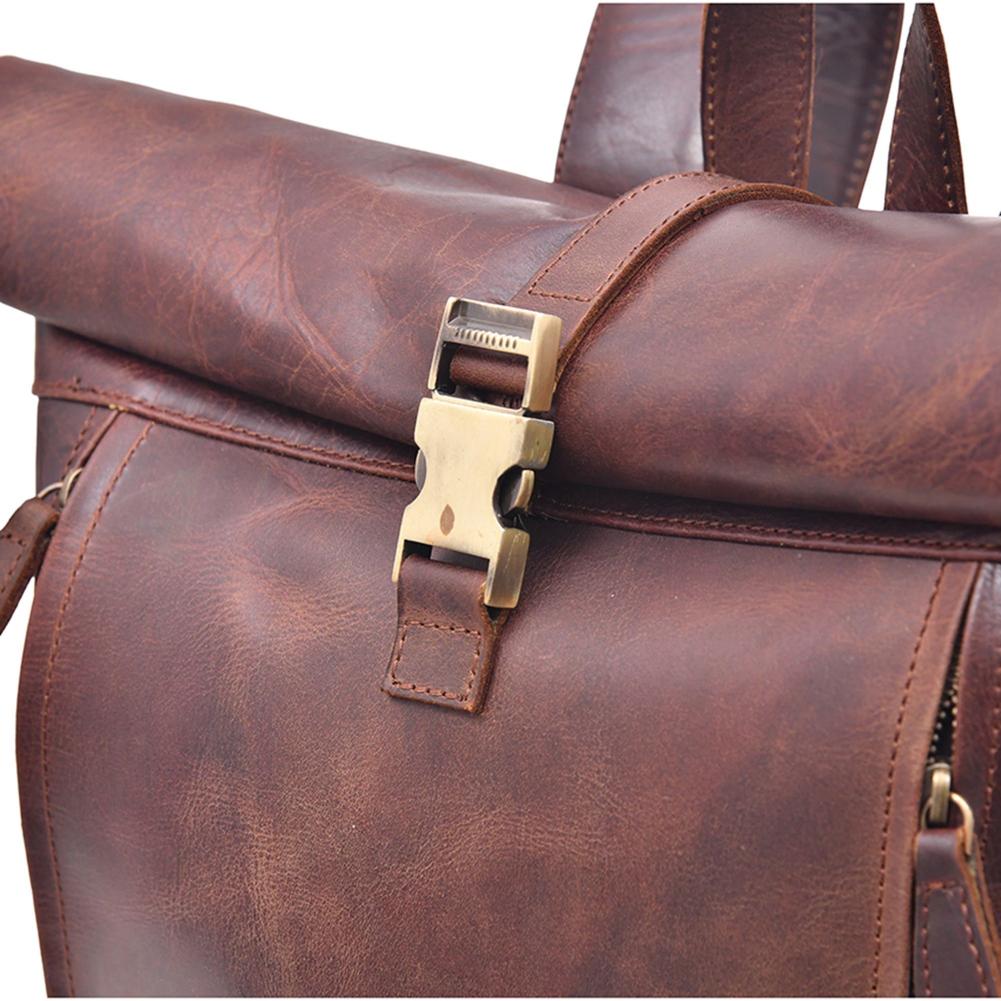 Brown Leather Backpack Bag