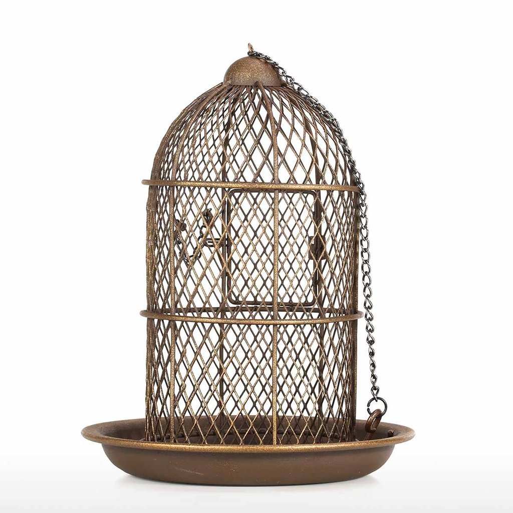 Standing Bird Feeder - Lightweight Sculpted Metal, 39.75 Inches, Light Green | Vintage Lamp Post Design, Round Shape, Outdoor Garden Decoration