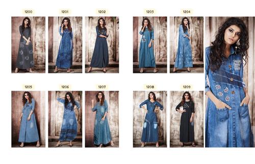 Dry Cleaning Denim Kurti