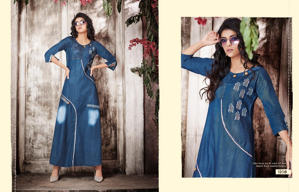 Dry Cleaning Denim Kurti