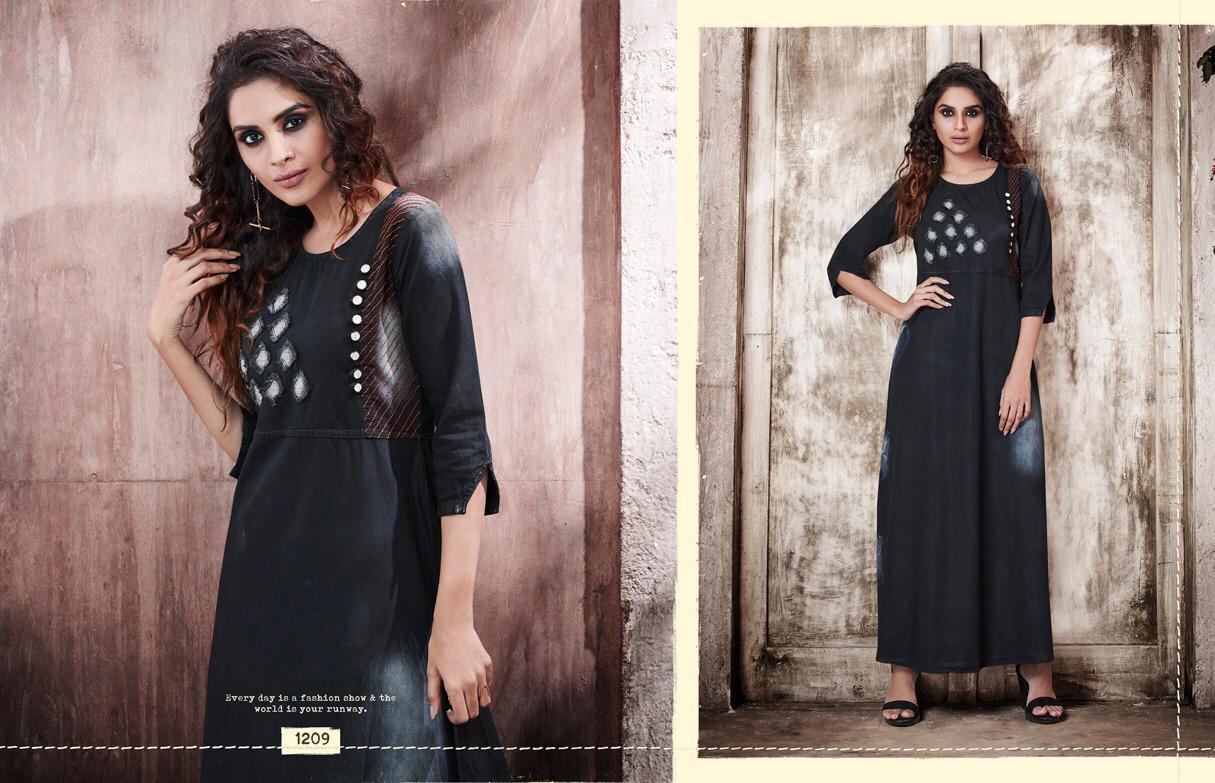 Dry Cleaning Denim Kurti