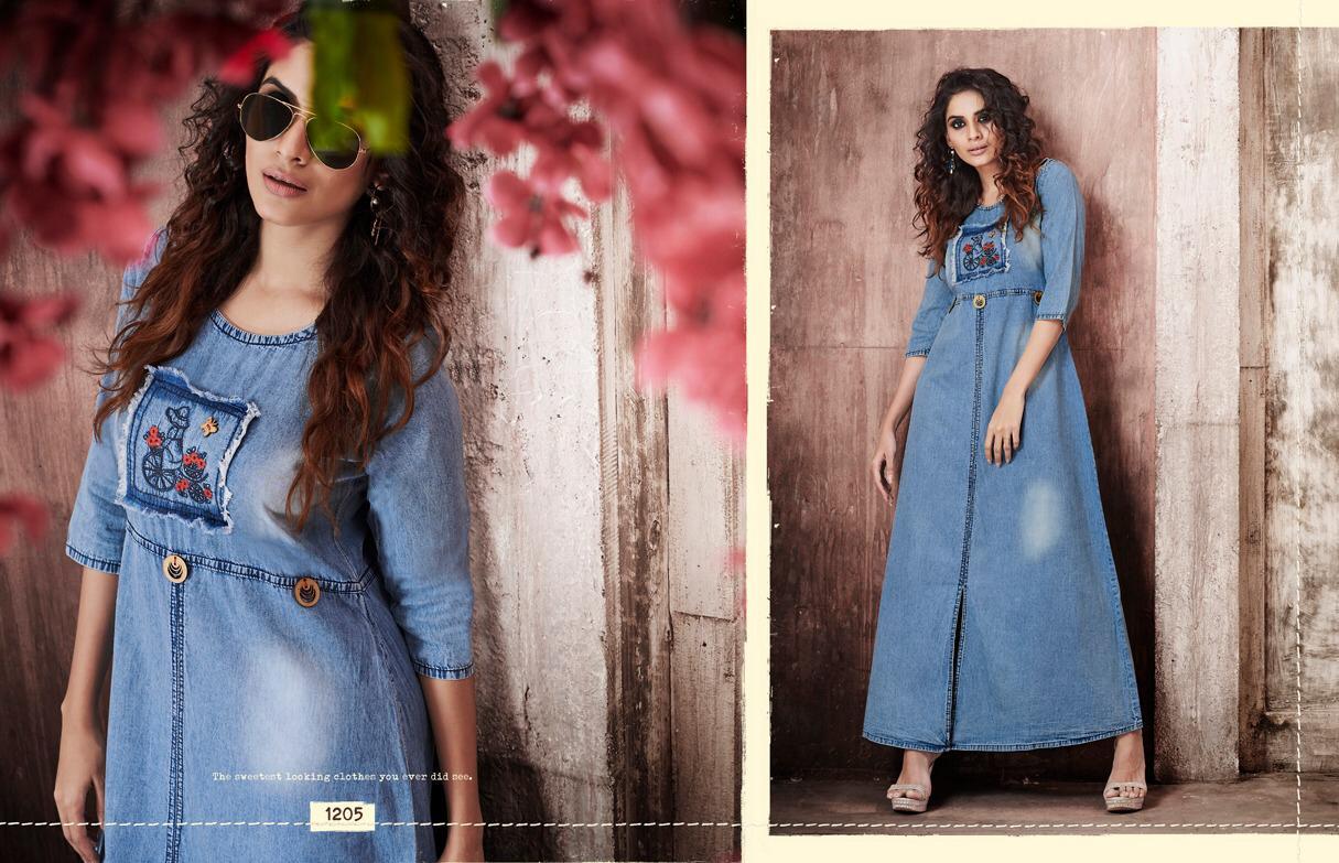Dry Cleaning Denim Kurti