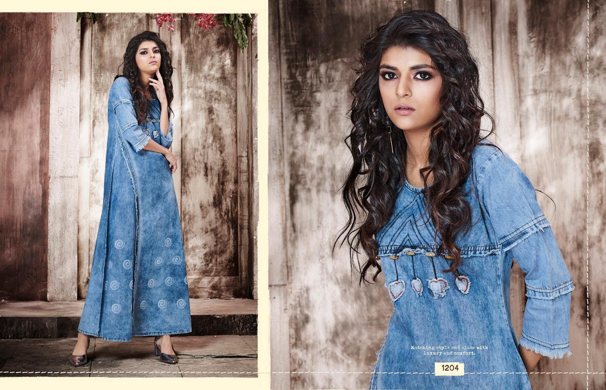 Dry Cleaning Denim Kurti
