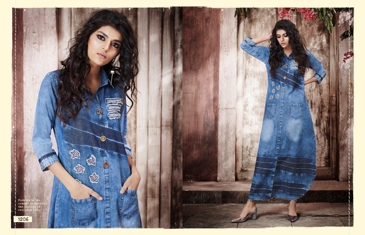 Dry Cleaning Denim Kurti