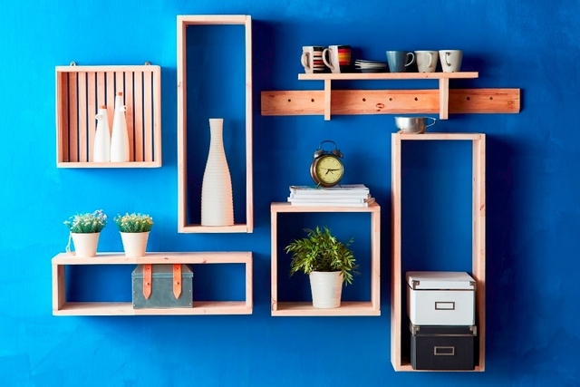 Raw Natural Wooden Sml Rectangular Shelf