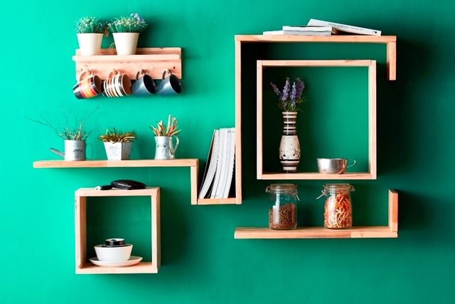 Raw Natural Wooden Sml Rectangular Shelf