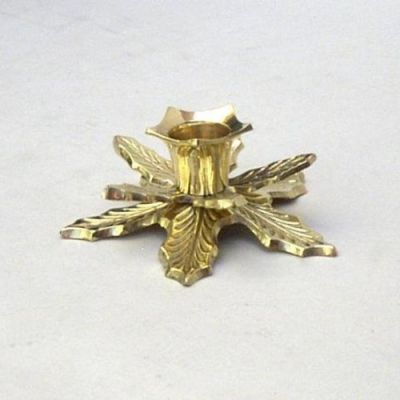 Brass Wall Candle Holder Leaf