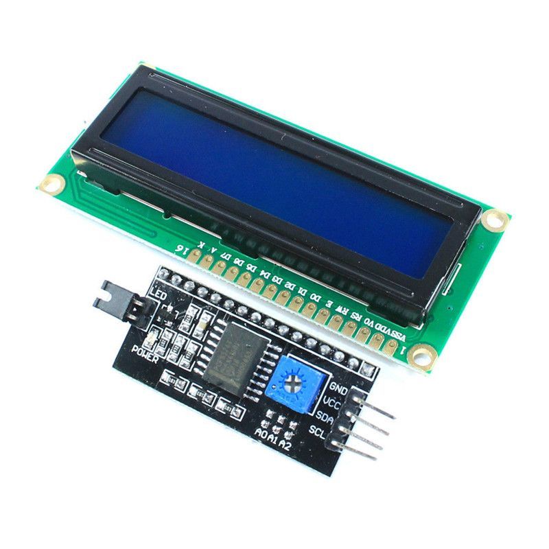 Lcd1602 Parallel Lcd Display With Iic/i2c Interface - 5v Supply Voltage, Dimensions 80x36x18 Mm, Blue Backlight, 16x2 Character Display | Easy Arduino Integration