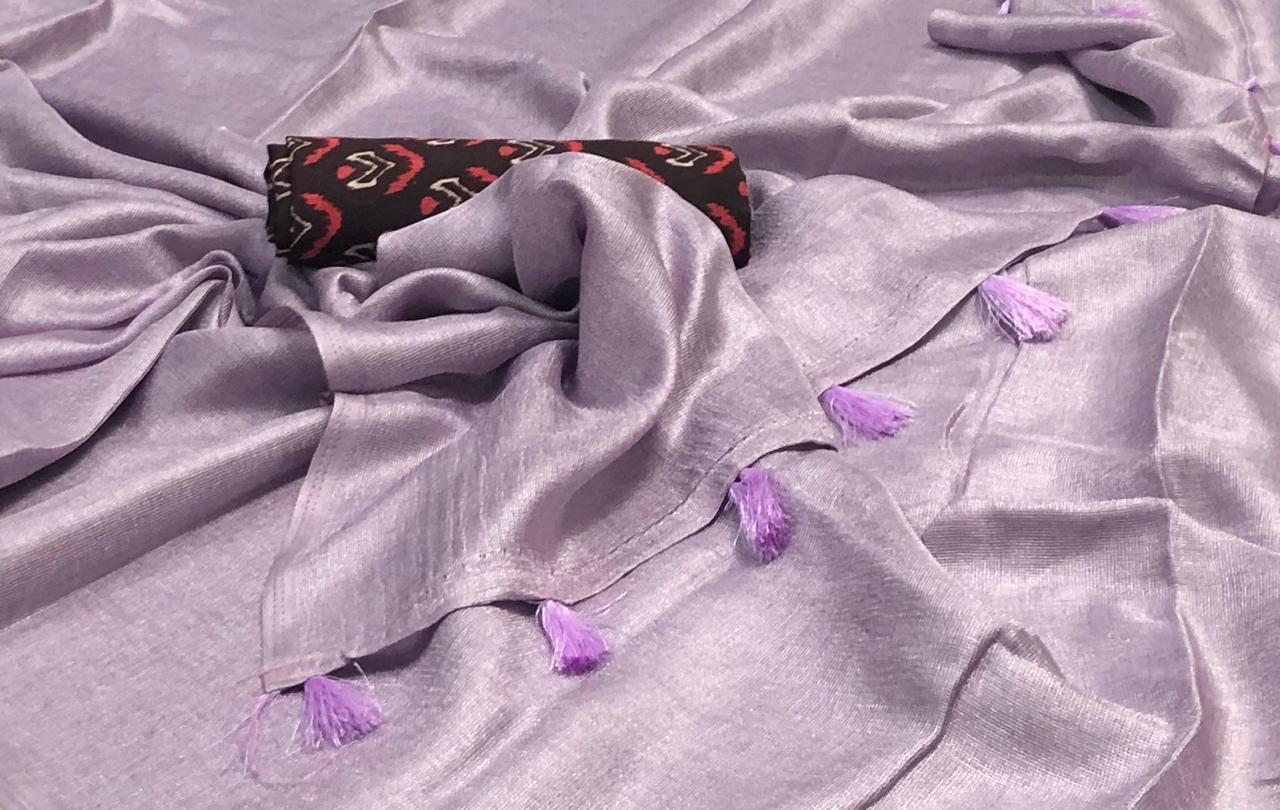 Multy 100 Count Soft Linen Sarees