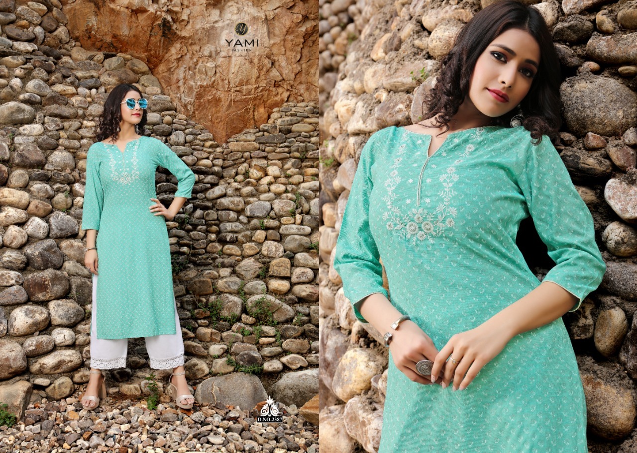 Bunaaipce - Rayon Two Tone Slub Base Kurti With Jari Print & Embroidery | Sizes M-38, L-40, Xl-42, Xxl-44, Breathable Fabric, 3-4th Sleeve Style, Casual & Ethnic Wear