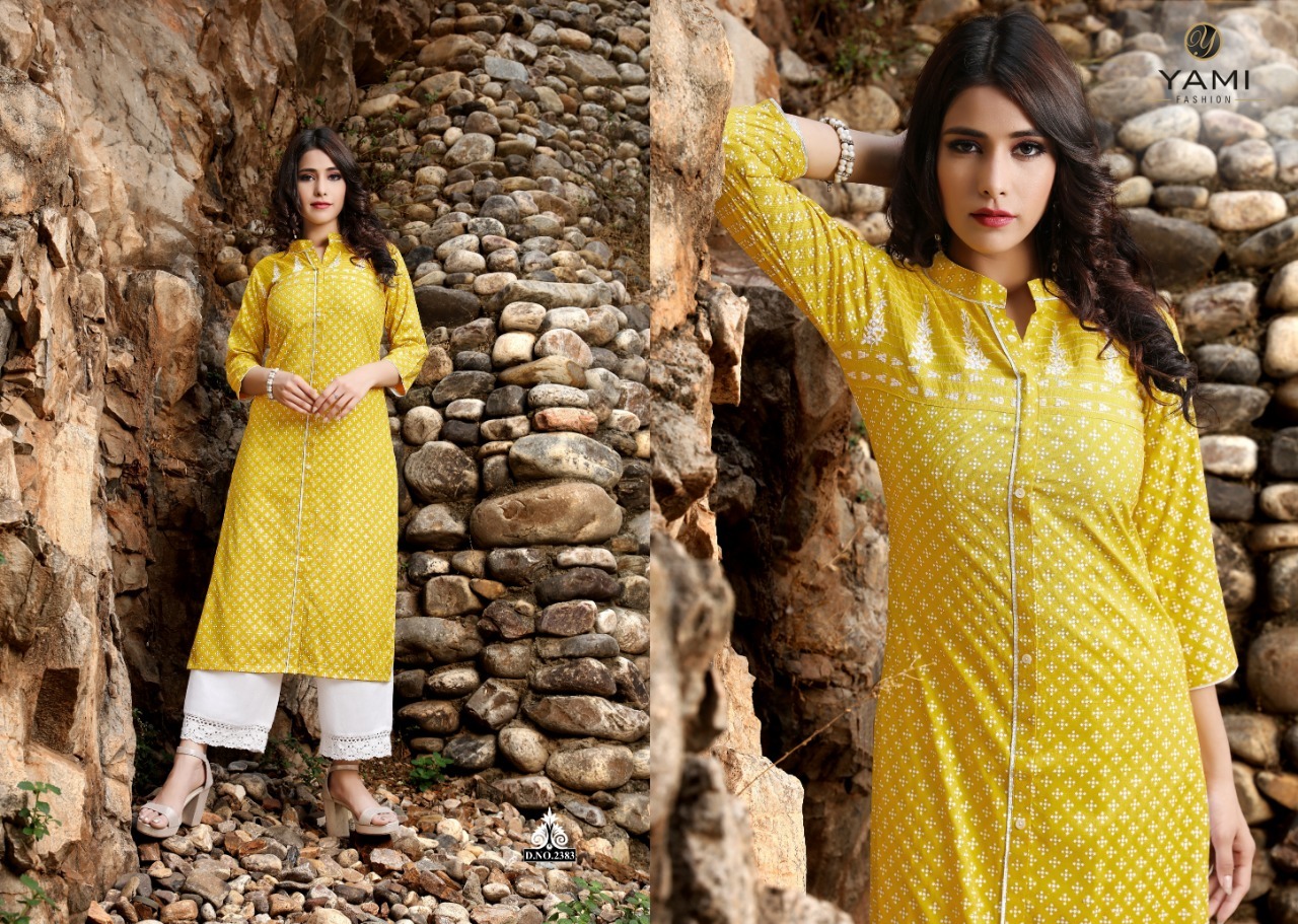 Bunaaipce - Rayon Two Tone Slub Base Kurti With Jari Print & Embroidery | Sizes M-38, L-40, Xl-42, Xxl-44, Breathable Fabric, 3-4th Sleeve Style, Casual & Ethnic Wear