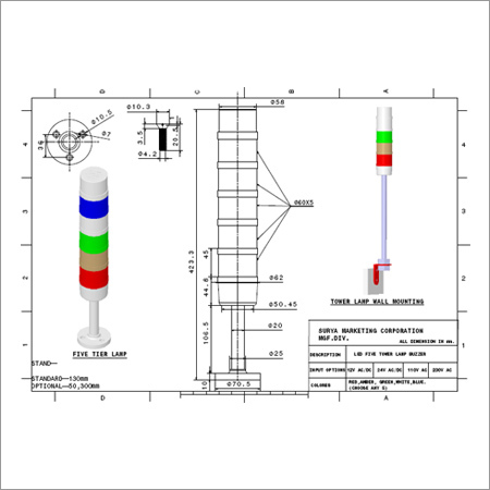 बज़र्स के साथ पाँच स्तर का बल्ब