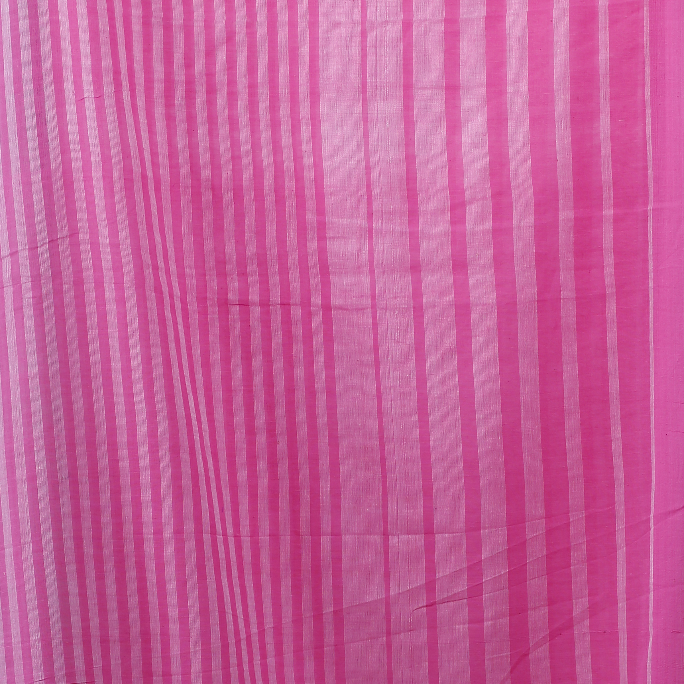 Handwoven Bengal Handloom Pink And White Check Hand Woven Pure Cotton Saree