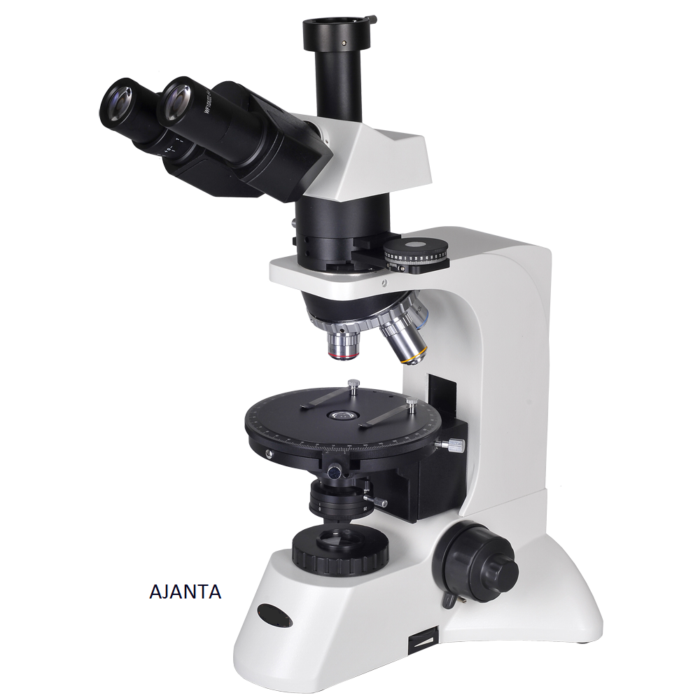 Advanced Research Polarizing Microscope - Steel Construction, Manual Operation | Trinocular Head, 4x-1000x Magnification, 360â° Rotatable Polarizer, Lifetime Warranty