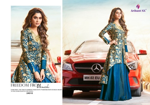 Silk Readymade Three Pcs Gowns