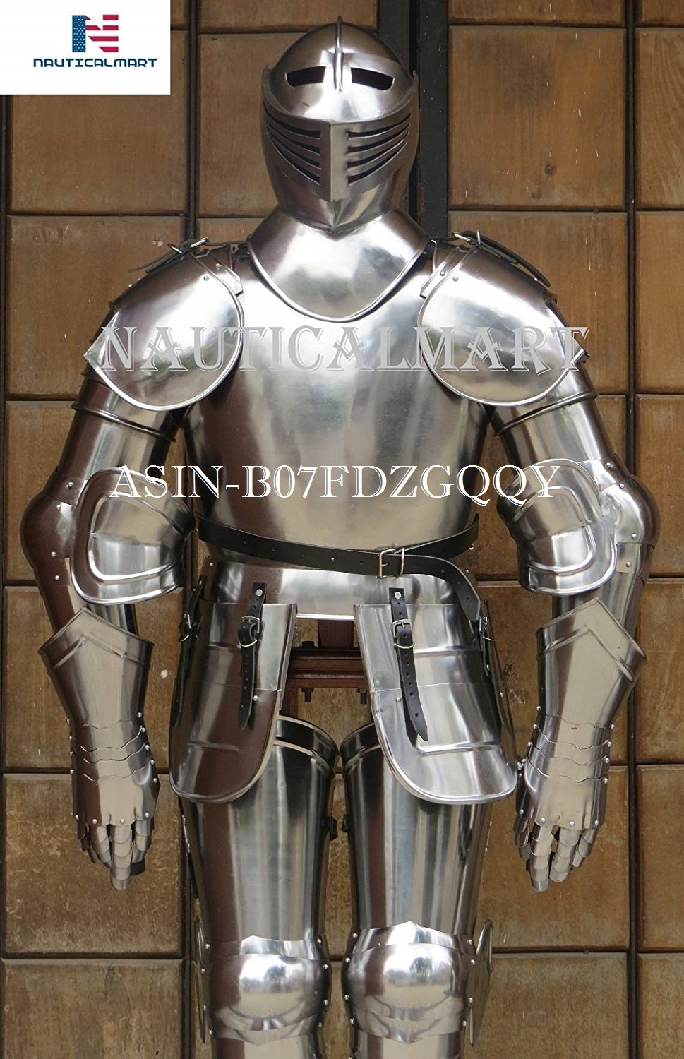 Silver Nauticalmart Medieval Knight Suit Of Armor Combat Full Body Armor Suit Iotc Armoury