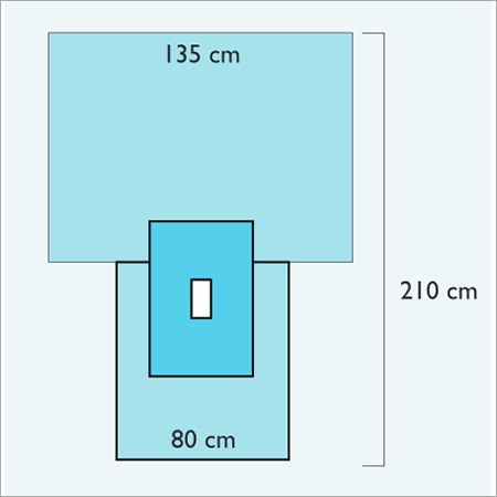 Blue Gynaecology Drape