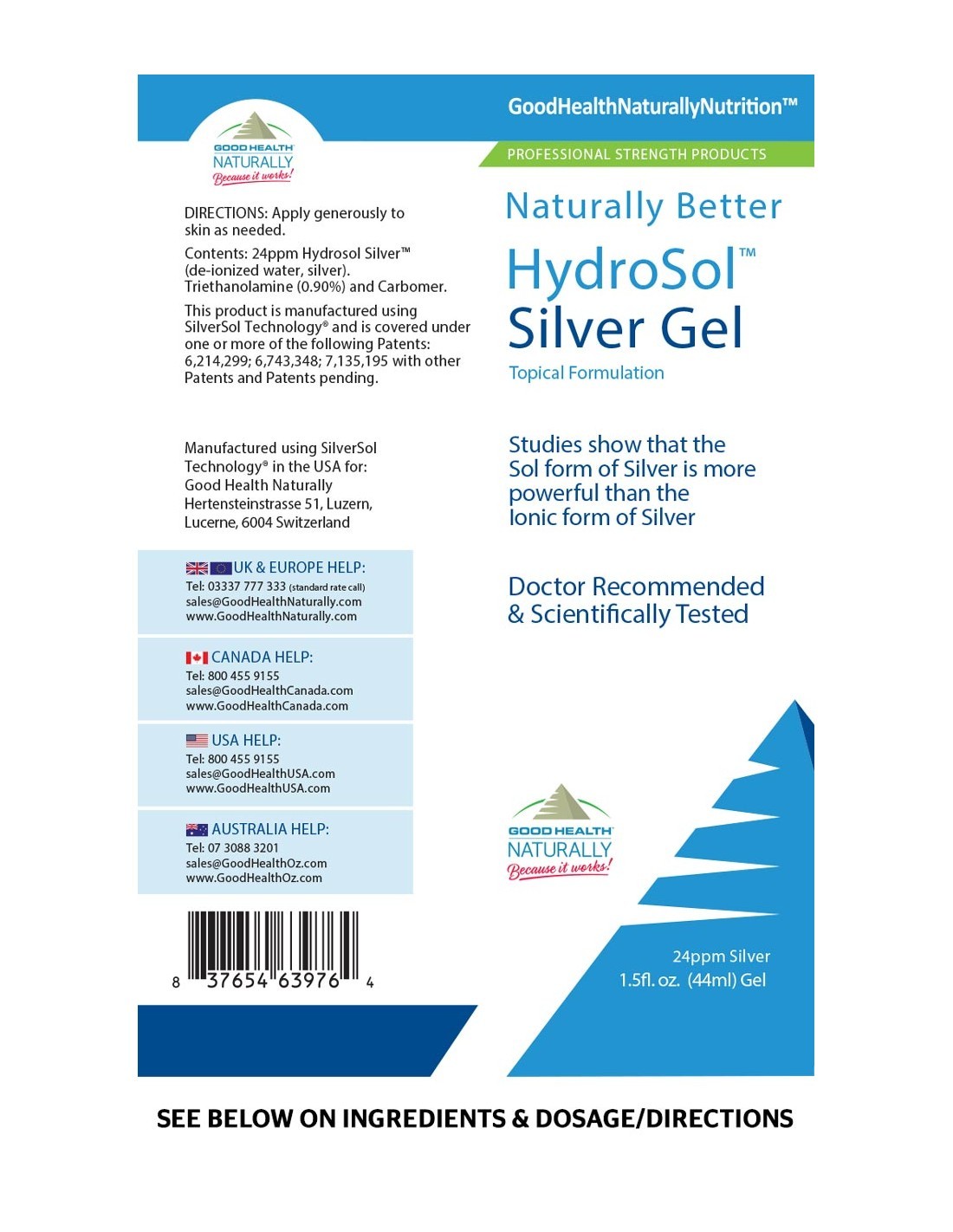 Hydrosol Silver Gel