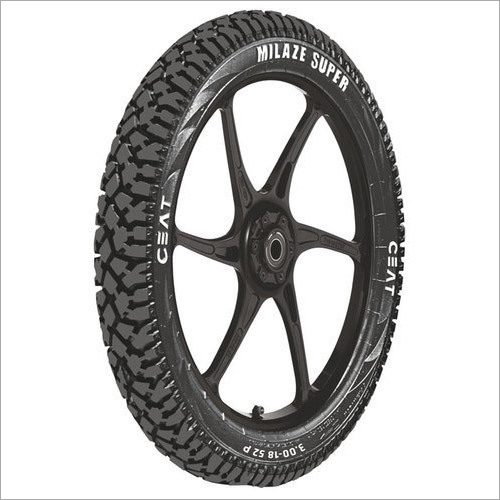 CEAT Bike Tyre - Nylon & Radian, Available in All Sizes, Black Color | Solid Tire for Controlled Motorcycle Ride