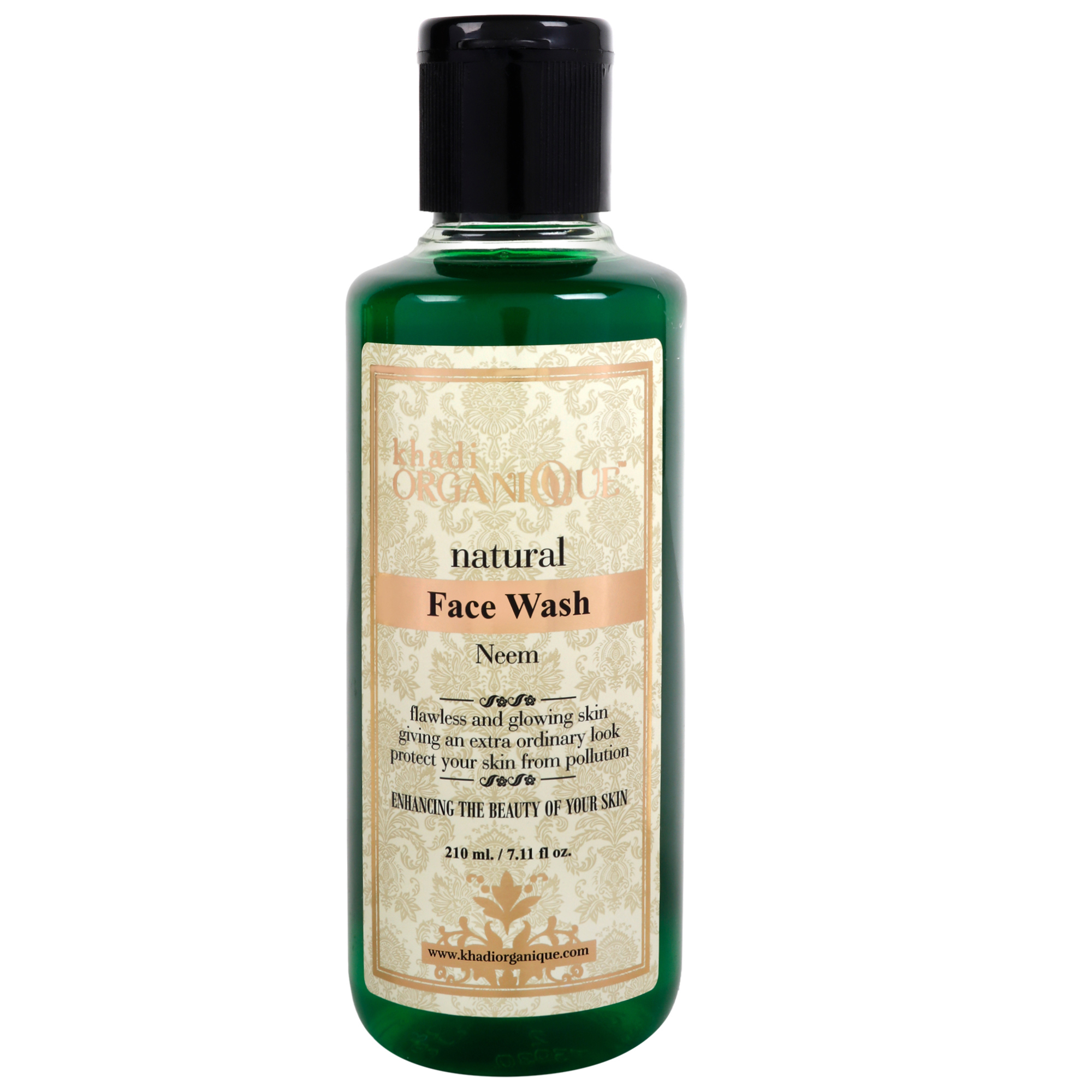 Khadi Neem Face Wash - 210 Ml | Anti Ageing, Anti-acne, Ayurvedic Formula, Natural Ingredients, Smooth Texture, Suitable For All Skin Types