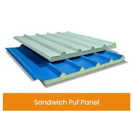 Puf Panel - 10-150 mm Thick, 12 MTR Length | Versatile Puf Panel for Roofing and Partition Solutions