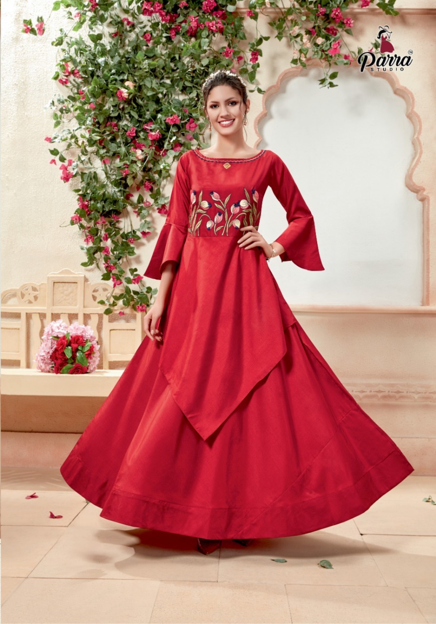 Silk Gown - Handmade Embroidered Design, Size M To 3xl | Breathable, All Season Wear